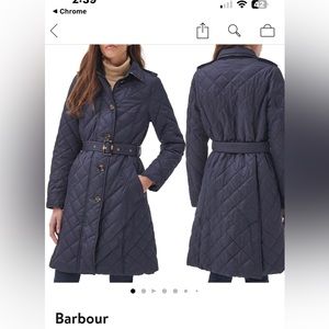 Beautiful Barbour Trench Coat w/ Belt and Hood